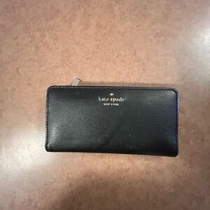 Kate Spade Black Textured Wallet
